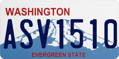 WA license plate ASV1510