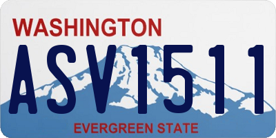 WA license plate ASV1511