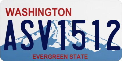 WA license plate ASV1512