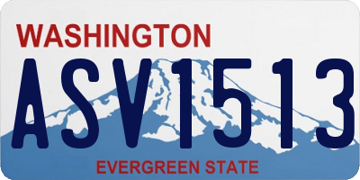 WA license plate ASV1513