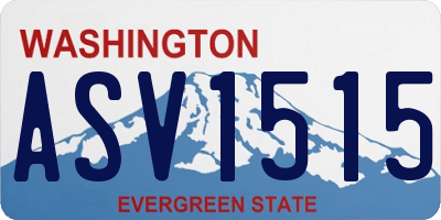 WA license plate ASV1515