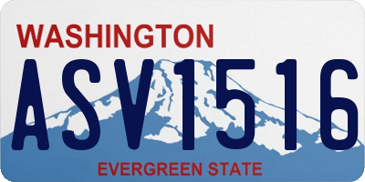 WA license plate ASV1516