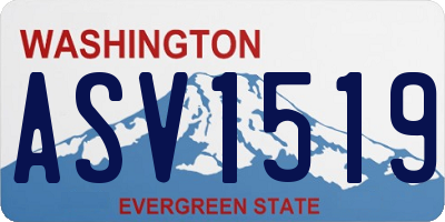 WA license plate ASV1519