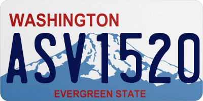WA license plate ASV1520
