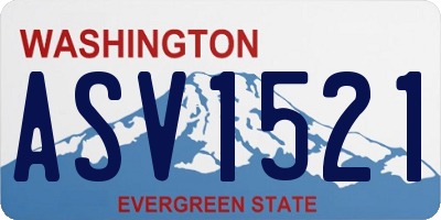 WA license plate ASV1521