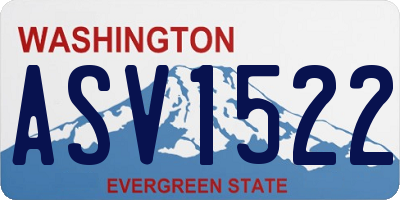 WA license plate ASV1522