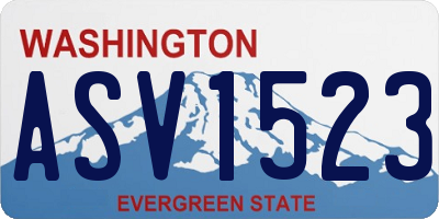 WA license plate ASV1523