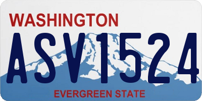 WA license plate ASV1524
