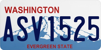 WA license plate ASV1525