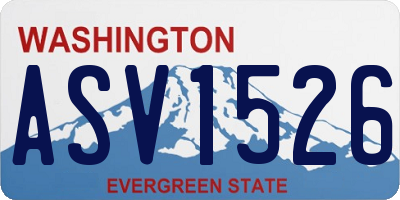 WA license plate ASV1526