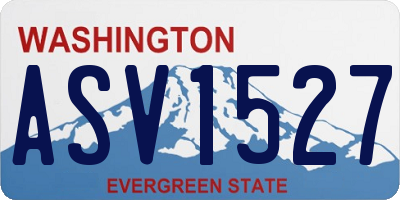 WA license plate ASV1527