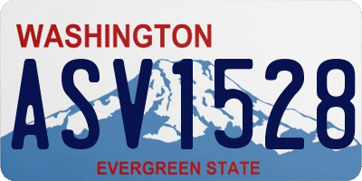 WA license plate ASV1528