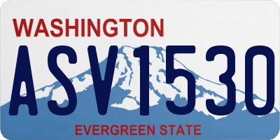 WA license plate ASV1530
