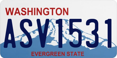 WA license plate ASV1531