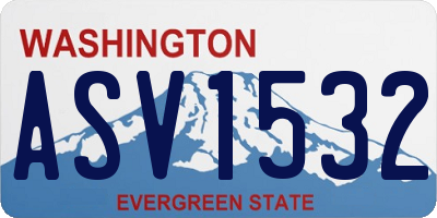WA license plate ASV1532