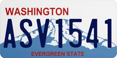 WA license plate ASV1541