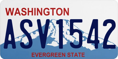 WA license plate ASV1542