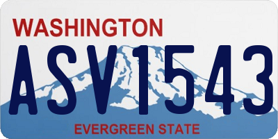 WA license plate ASV1543