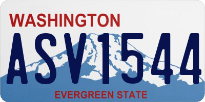 WA license plate ASV1544