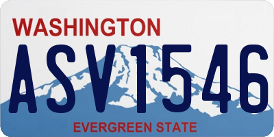 WA license plate ASV1546