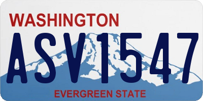 WA license plate ASV1547