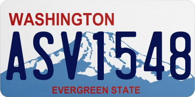 WA license plate ASV1548