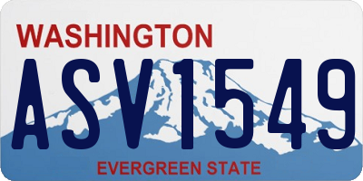 WA license plate ASV1549