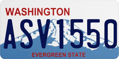 WA license plate ASV1550
