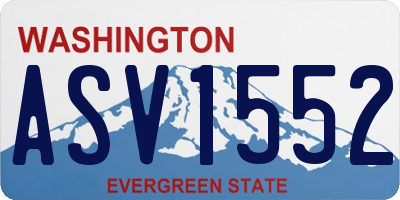 WA license plate ASV1552