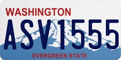 WA license plate ASV1555