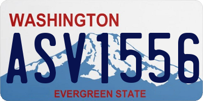 WA license plate ASV1556