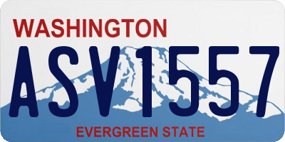 WA license plate ASV1557