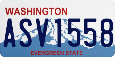WA license plate ASV1558