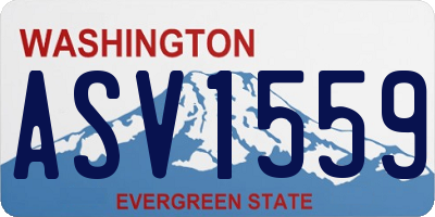 WA license plate ASV1559