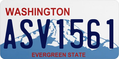 WA license plate ASV1561
