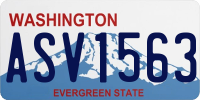 WA license plate ASV1563