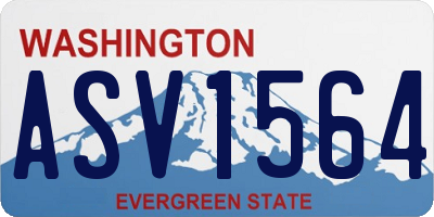 WA license plate ASV1564