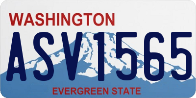 WA license plate ASV1565