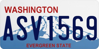 WA license plate ASV1569