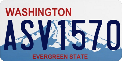 WA license plate ASV1570