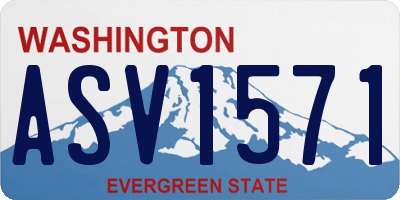 WA license plate ASV1571