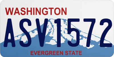 WA license plate ASV1572