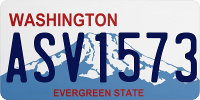 WA license plate ASV1573