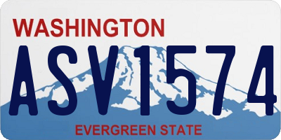 WA license plate ASV1574