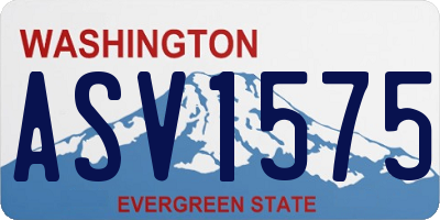 WA license plate ASV1575
