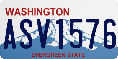 WA license plate ASV1576