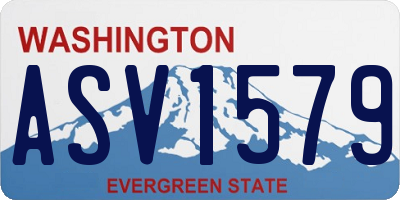 WA license plate ASV1579