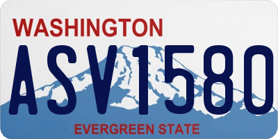 WA license plate ASV1580