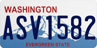 WA license plate ASV1582