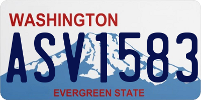 WA license plate ASV1583